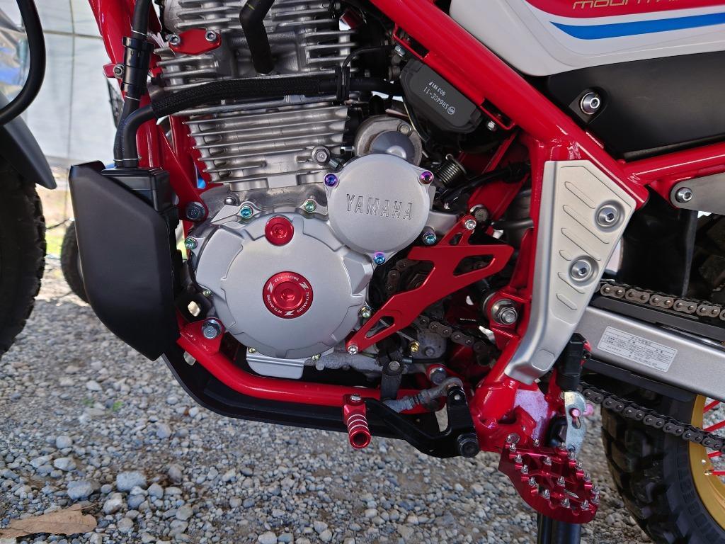 セロー250 トリッカー XT250X 64チタン クラッチカバー クランクケ