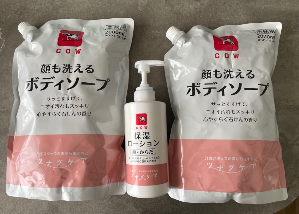 牛乳石鹸 牛乳石鹸共進社 カウブランド ツナグケア 顔も洗えるボディ