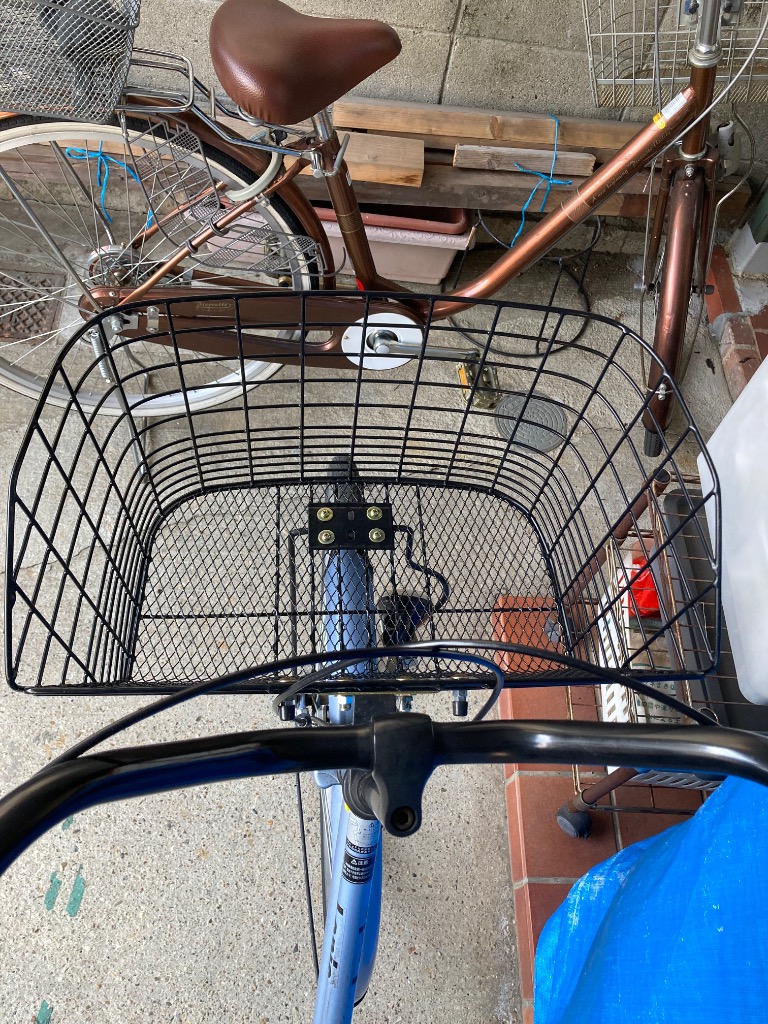 自転車 前カゴ 底メッシュワイヤーワイドカゴ CH-W2 フロント