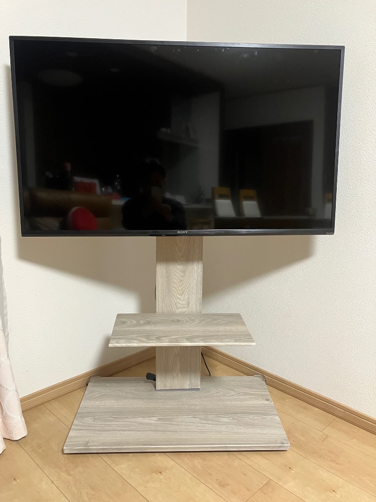 テレビ台 テレビスタンド 壁寄せ キャスター付き ハイタイプ 首振り 