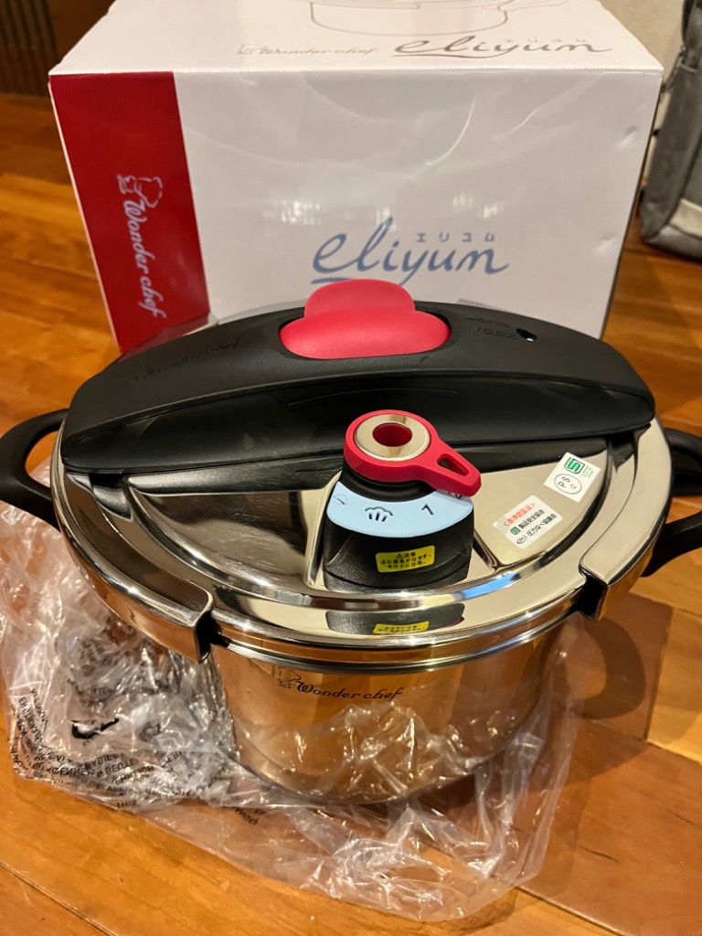 ワンダーシェフ 4970840630308 エリユム両手圧力鍋(21.5cm・5.5L ワンダーシェフ 4970840630308 エリユム両手圧力鍋(21.5cm・5.5L
