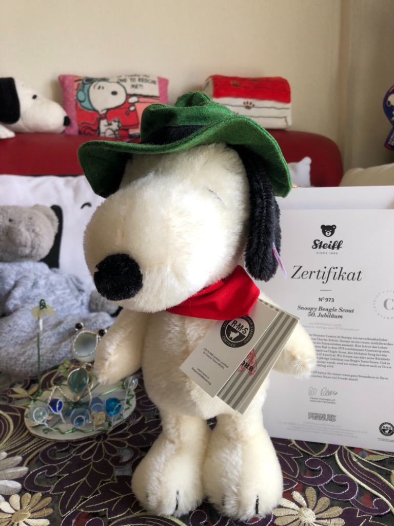 Steiff シュタイフ テディベア Snoopy Beagle Scout 50th Steiff シュタイフ テディベア Snoopy Beagle Scout 50th