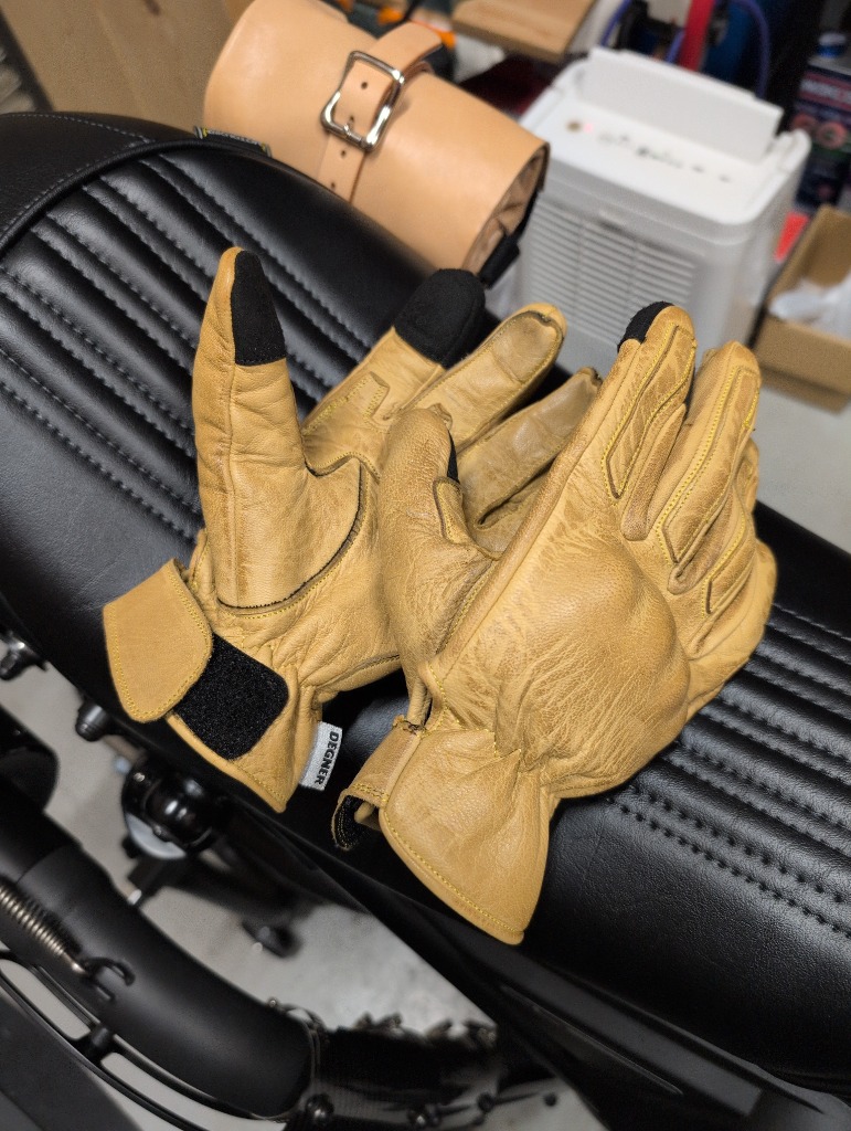 ★ DEGNER TG-74 3シーズン ワックス加工レザーグローブ Lサイズ TG-74 ワックスレザーツーリンググローブ - DEGNER | アンバーピース