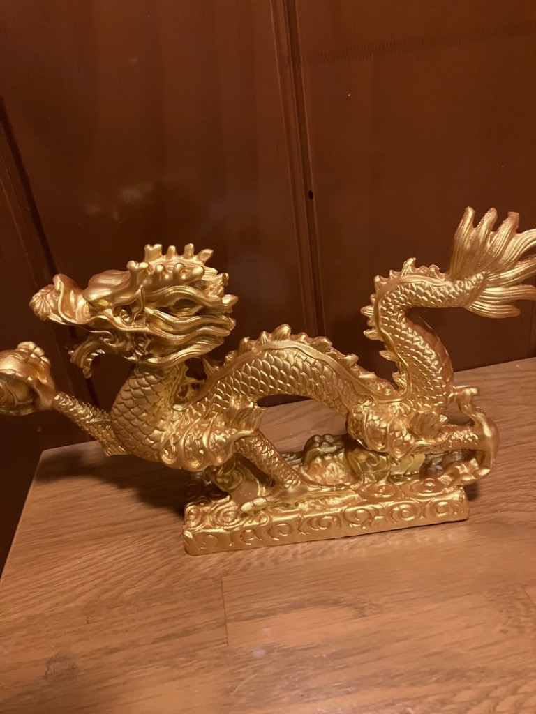 龍 置物 龍の置物 玄関 干支 金 竜の置物 龍神様 黄金龍 最強