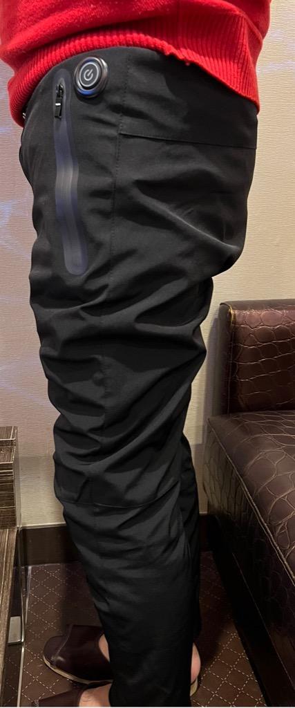 1494円 無料配達 AIRFRICヒーターパンツ 電熱パンツ ゴルフパンツ スラックス 充電式 防寒ズボン 日本製ヒーター 温度調節可 洗える 紳士用 大きいサイズ21awp01