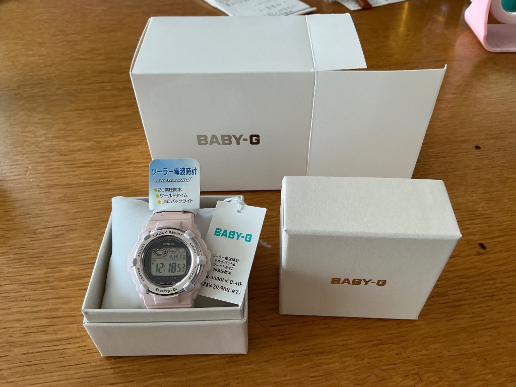 BABY-G ベビージー 電波ソーラー レディース 腕時計 デジタル ピンク