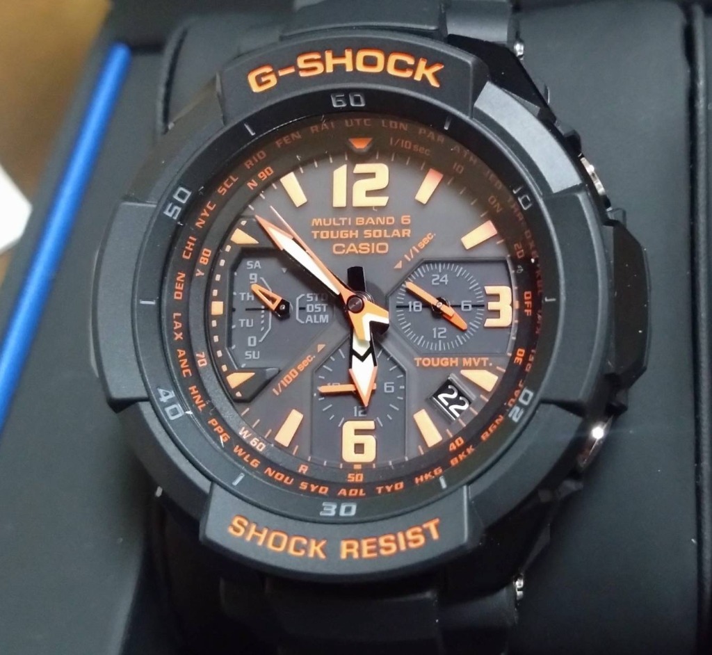 G-SHOCK SKY COCKPIT スカイコックピット GW-3000B-1AJF メンズ 腕時計 電波ソーラー 日本製 国内正規品 カシオ  Master of G