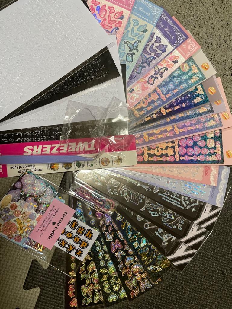 ファンタジアシール 韓国 シール ステッカー トレカ デコ チェキ 写真 kpop 雑貨 文具 文房具 韓国雑貨 手帳 コラージュ デコトレカ DIY オタ活 推し かわいい おしゃれ 蝶 バタフライ ins インスタ tiktok 人気 キラキラ ティエルナガティート