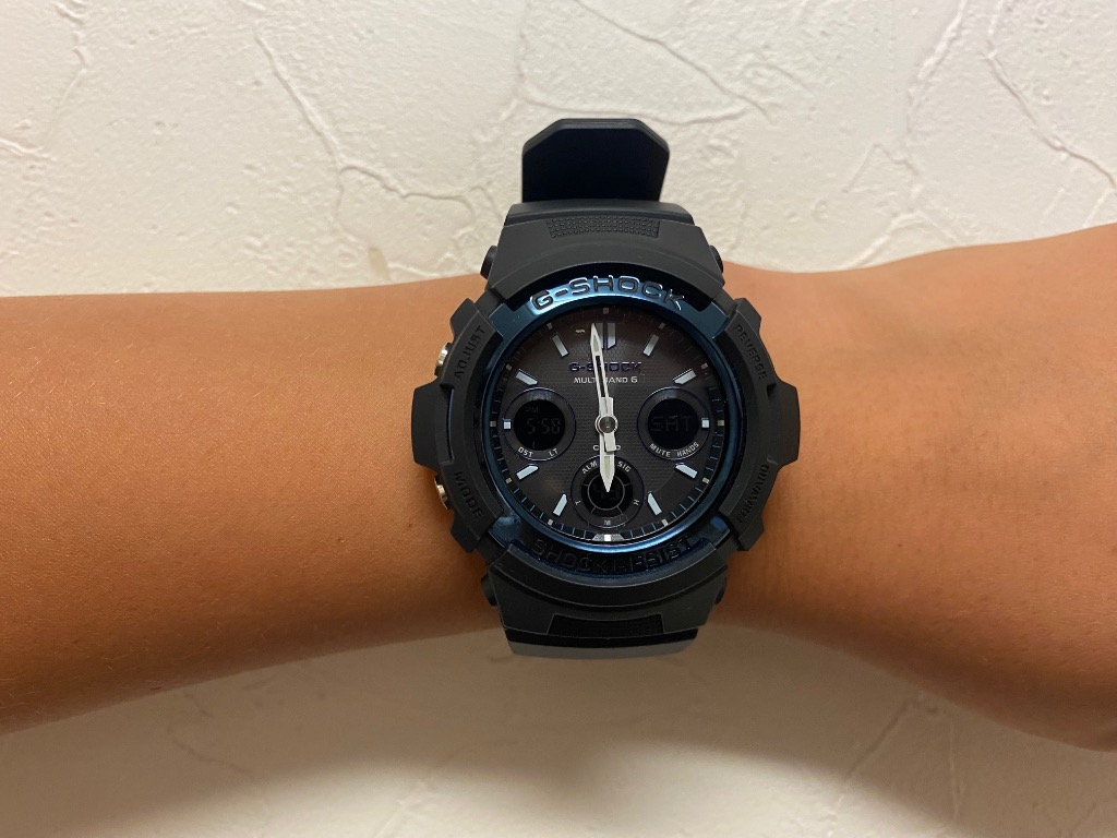 美品　CASIO カシオ　G-SHOCK Gショック　AWG-M100A-1AJ ソーラークロノグラフ（LINEAGE） 並行輸入品 10年保証 CASIO G