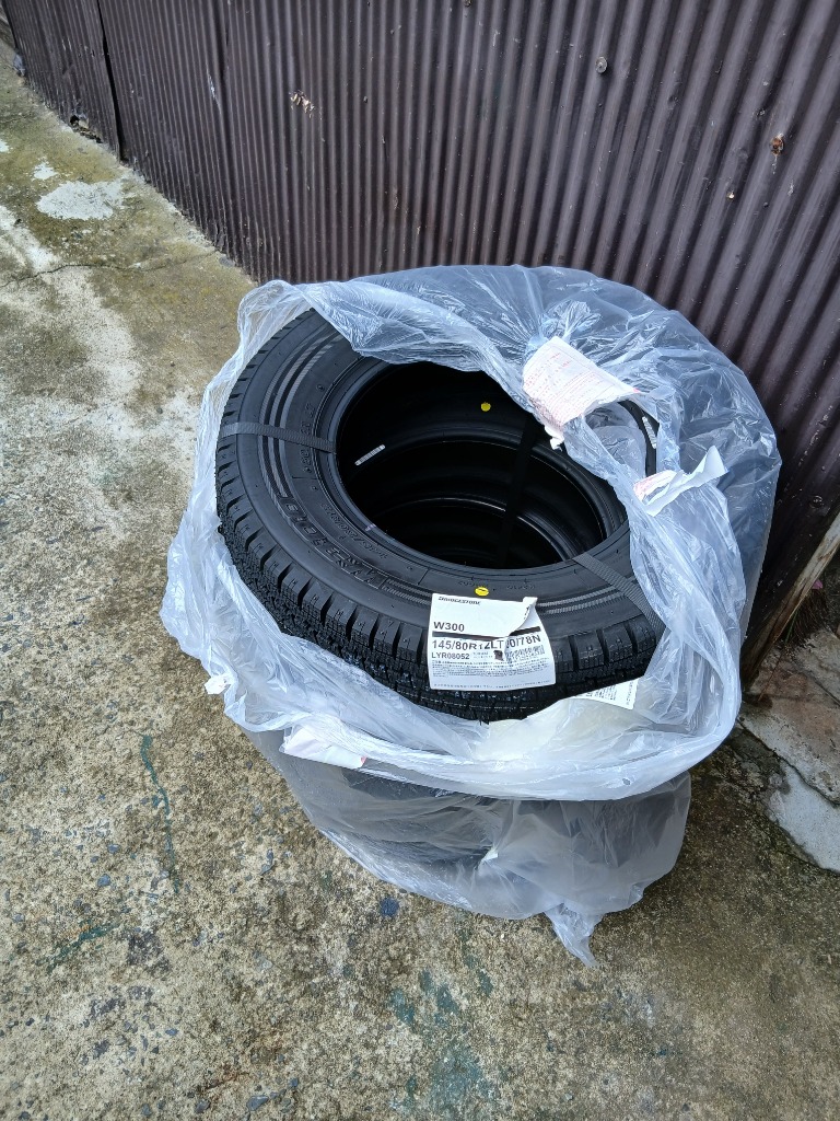全国送料込☆ブリヂストンW300☆145/80R12LT☆軽バン軽トラ BRIDGESTONE 4本セット W300 145/80R12 80/78N 145R12 6PR 相当