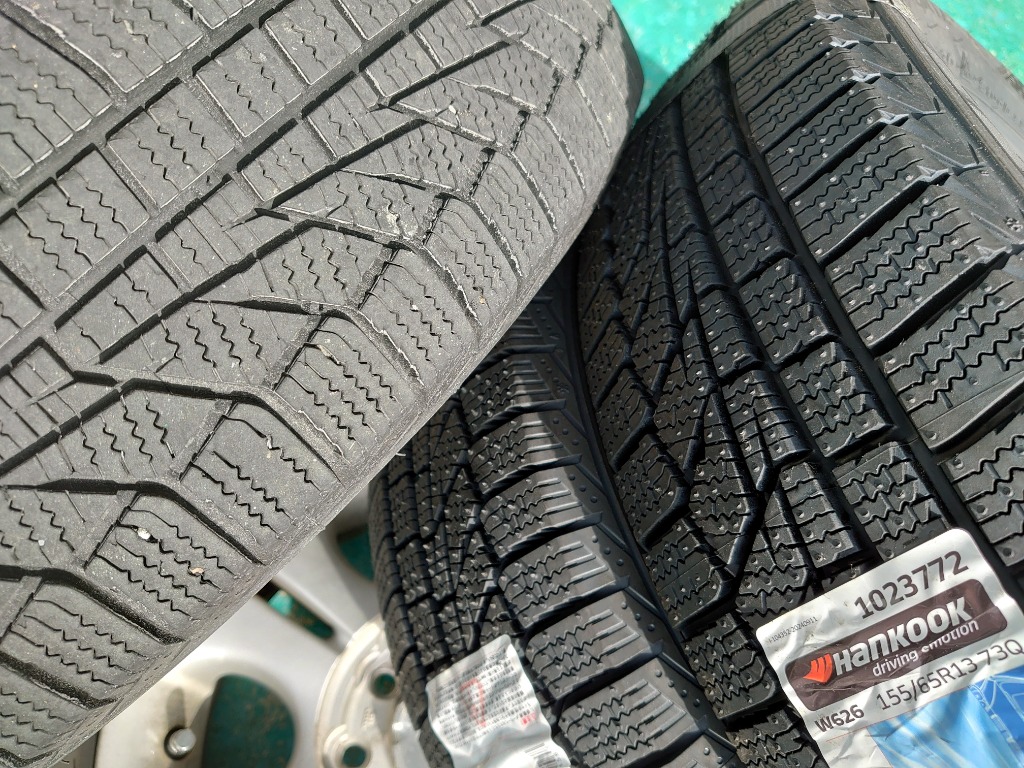 155/65R13　Winter icept iZ2A　アルミ付スタッドレス Winter icept 2024年製造 ハンコック i*cept iZ2A W626 155