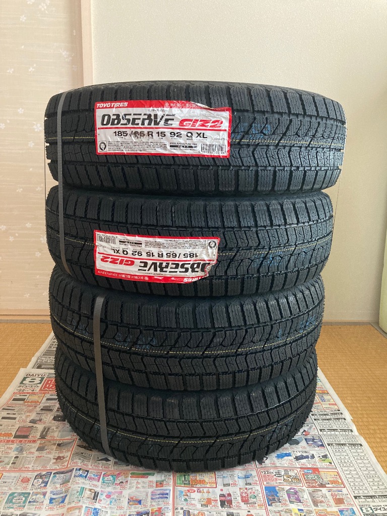 OBSERVE トーヨータイヤ GIZ2 185/65R15 92Q XL スタッドレスタイヤ 4