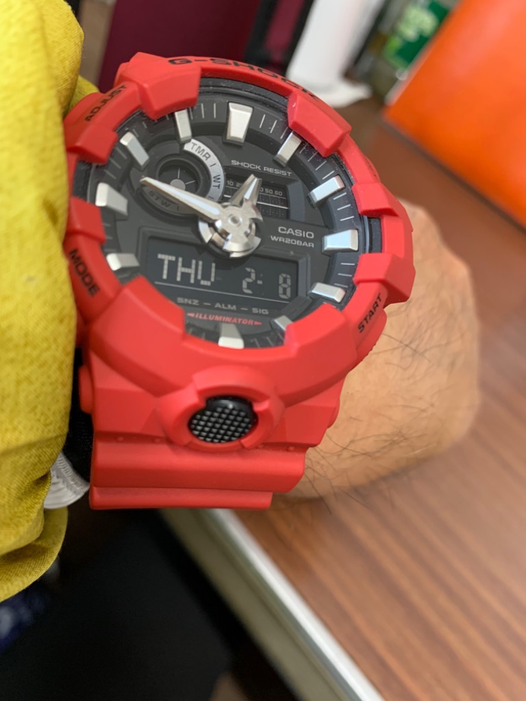 G shock ga 700 black outlet red