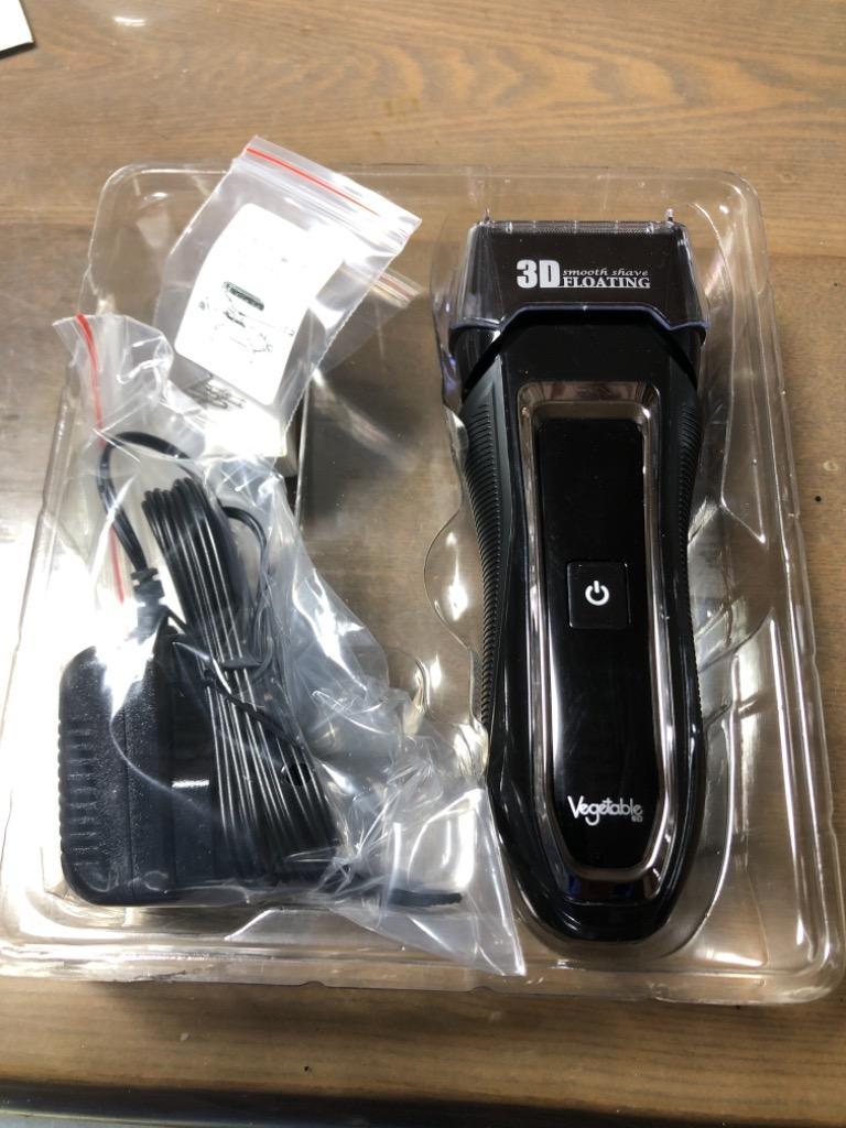 3D 充交両用式 3枚刃シェーバー IPX7 防水 髭剃り 電気シェーバー 充電 