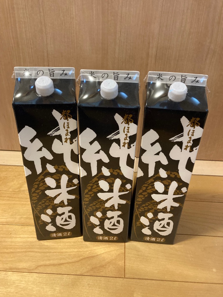 東亜酒造 都ほまれ 純米酒 2000ml紙パック 1ケース（6本