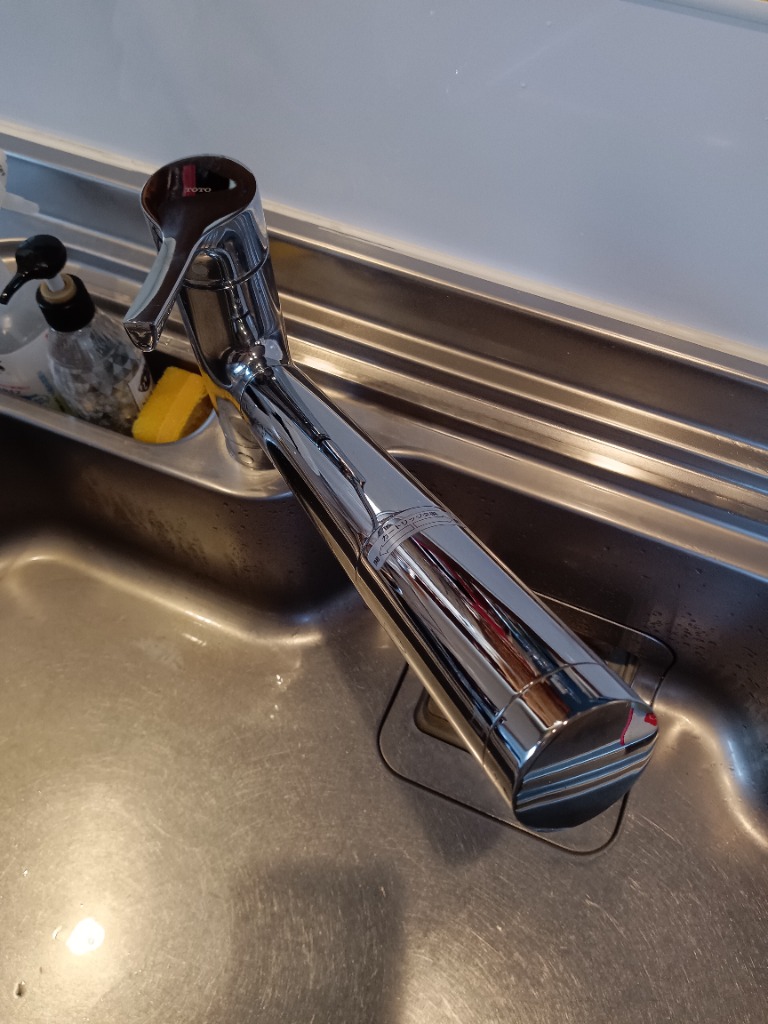 TOTO 浄水器内蔵型水栓TKS05308J 浄水カートリッジ２個付 TOTO GGシリーズ キッチン水栓 浄水カートリッジ内蔵 TKS05308JA
