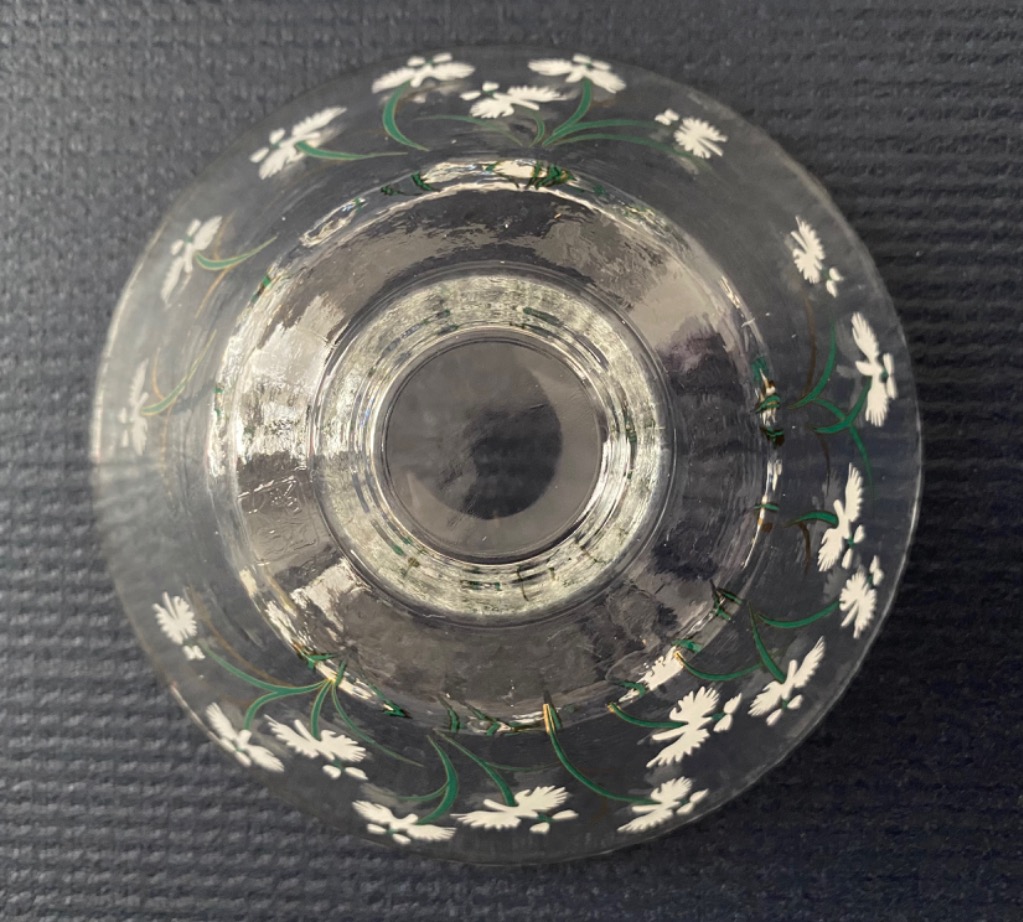 茶道具  茶碗   蓮華 れんげ 草  与平作 茶道具 抹茶茶碗 灰釉 れんげ草、 京都 中村与平作 : 佐藤大観堂
