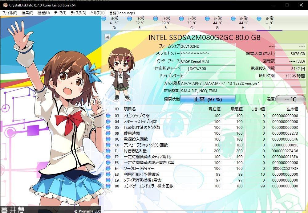 世界的に 中古 動作確認済INTEL 2.5インチ SSDSA2M080G2GC 3GB S SATA SSD 80GB  www.personalizate.com.uy