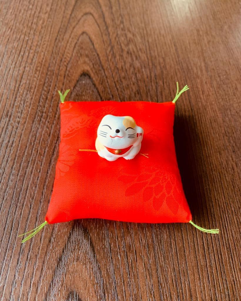 置物用ミニ座布団 綸子 赤（小） [CP5] : 人形の東籬 - 通販 - Yahoo