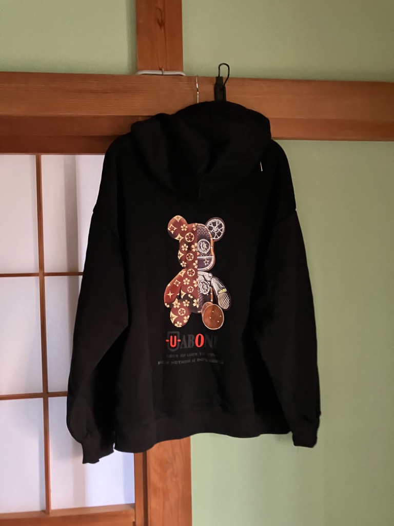 パーカー 長袖 EU製 UABONI Paris ユアボニ 綿100％ 個性