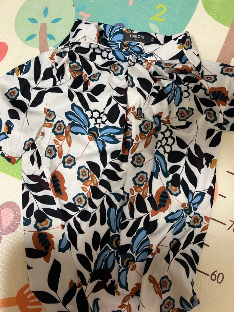 アロハシャツ EU製 UABONI Paris フランス シルク混 速乾 爽やか 総柄 ハワイ リゾート 海 夏服 カジュアルシャツ 半袖 シャツ 開襟 アロハシャツ EU製 UABONI Paris フランス シルク混 速乾 爽やか