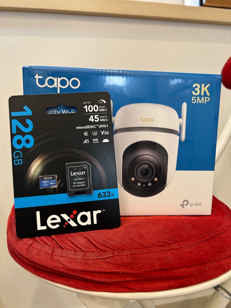 tapo TC43 500万画素 防犯カメラ 3K + Lexar 128GB tapo TC43 500万画素 防犯カメラ 3K + Lexar 128GB