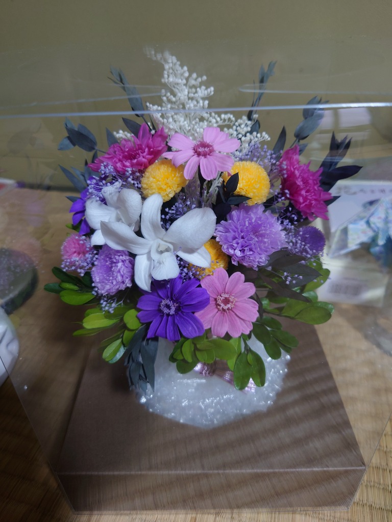 送料無料】仏花 プリザーブドフラワー お供え 凛香 お花 お悔やみ お