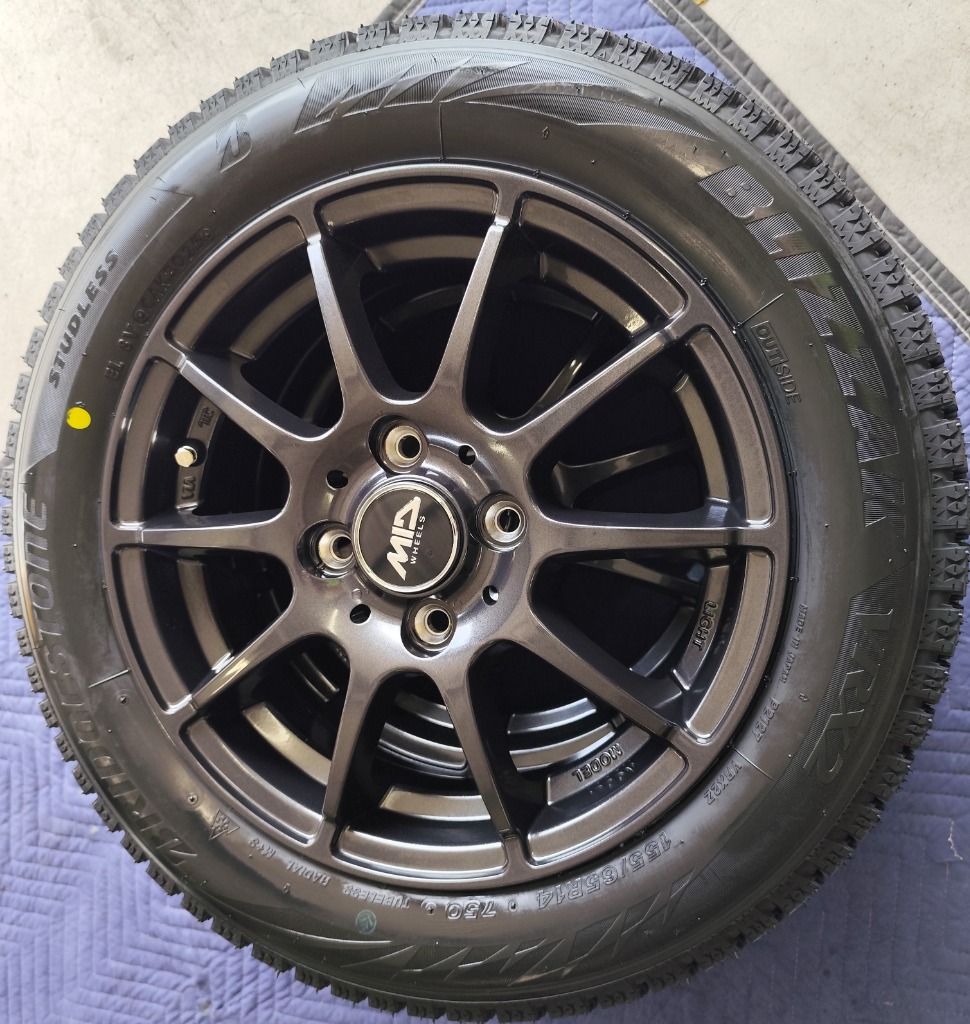 N-BOX等 MID シュナイダー スタッグ 14インチ 4.5J 4H100 +43