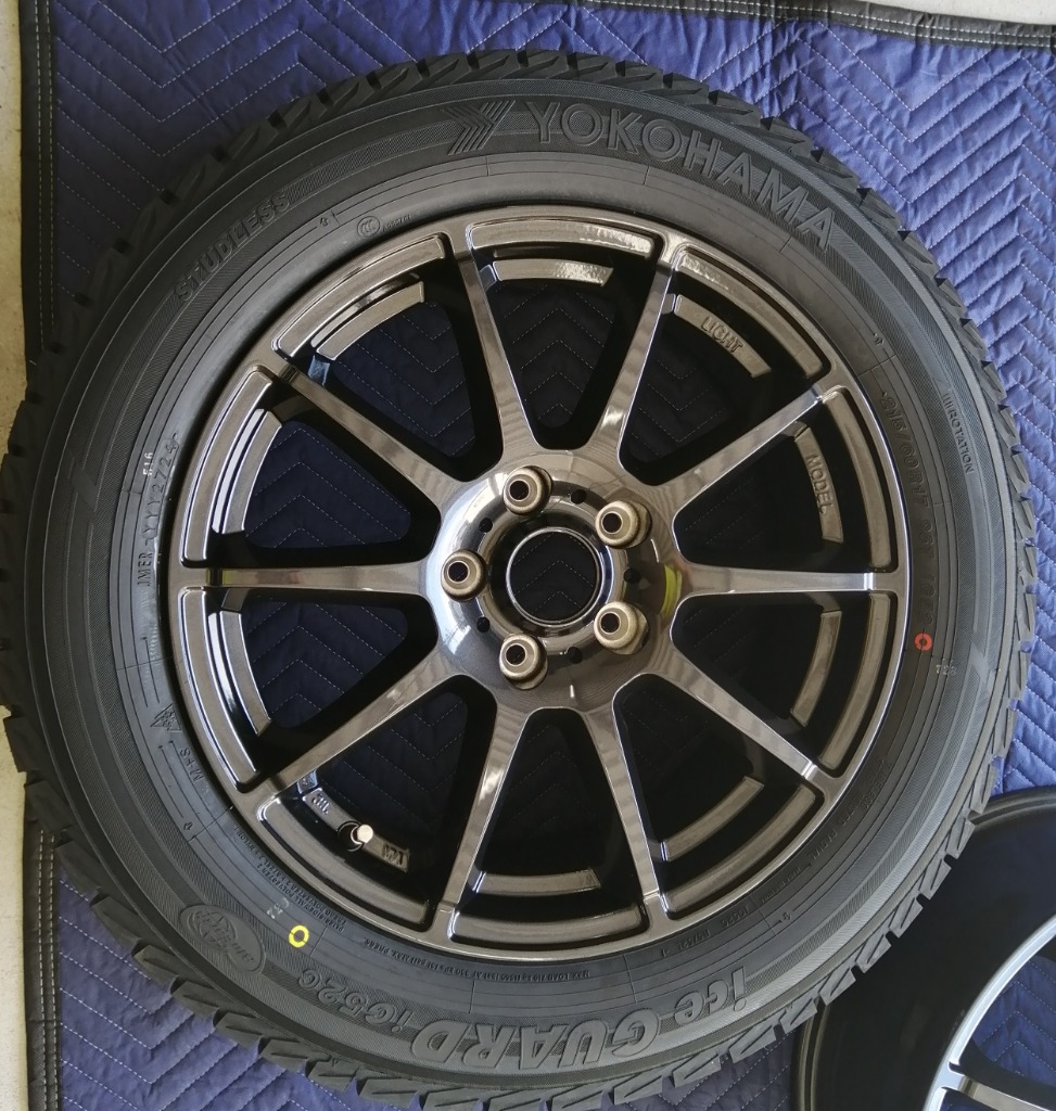 美品シュナイダースタッグのワンピース軽量4本 17,㌅5穴7J114,3+48 マルカサービス MID マルカ 軽量 シュナイダー スタッグ 17