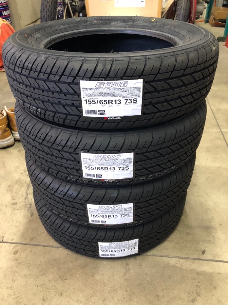 ヨコハマタイヤ S306 155/65R13 73S タイヤ×4本セット 自動車