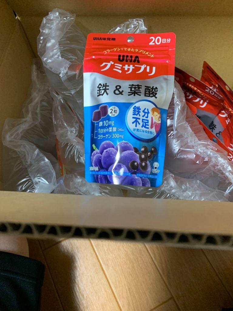 UHA味覚糖 グミサプリ 鉄＆葉酸 アサイーミックス味 20日分 (40粒) 栄養機能食品 ※軽減税率対象商品 :10103041:ツルハドラッグ -  通販 - Yahoo!ショッピング