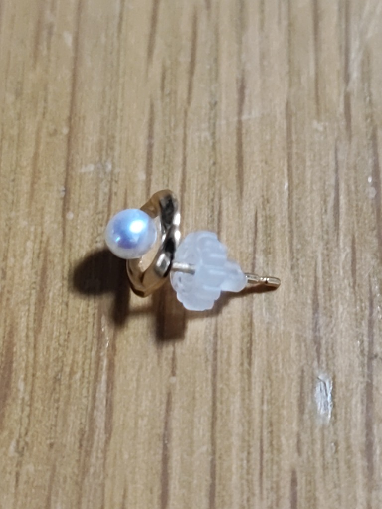 ジュエリーツツミ K18イエローゴールド淡水パールピアス