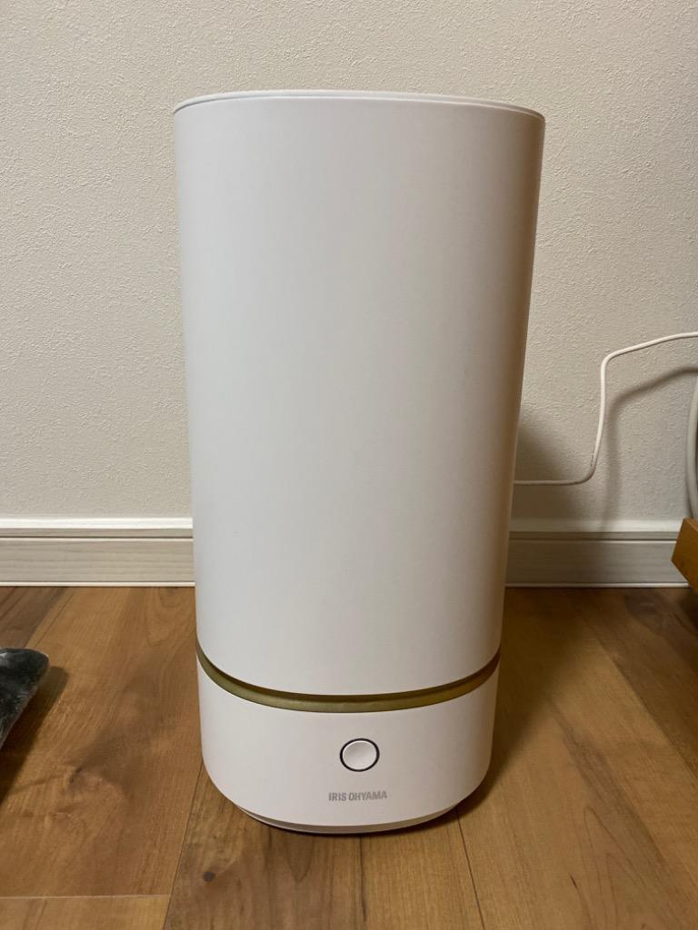 【美品】IRIS OHYAMA 置き型加湿器 グレー 超音波式加湿器 しずく型｜超音波式｜加湿器｜季節家電｜電化