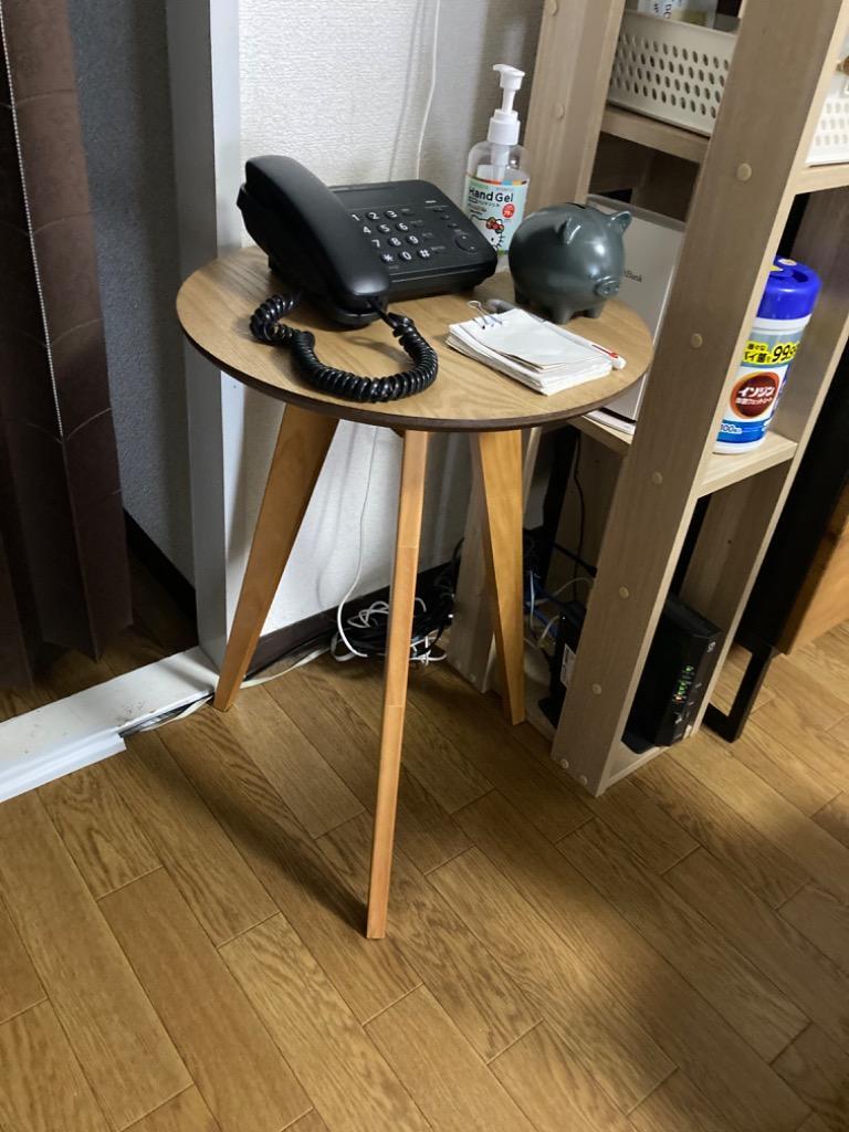 サイドテーブル おしゃれ 木製 小さめ 丸型 テーブル 北欧 高さ60cm