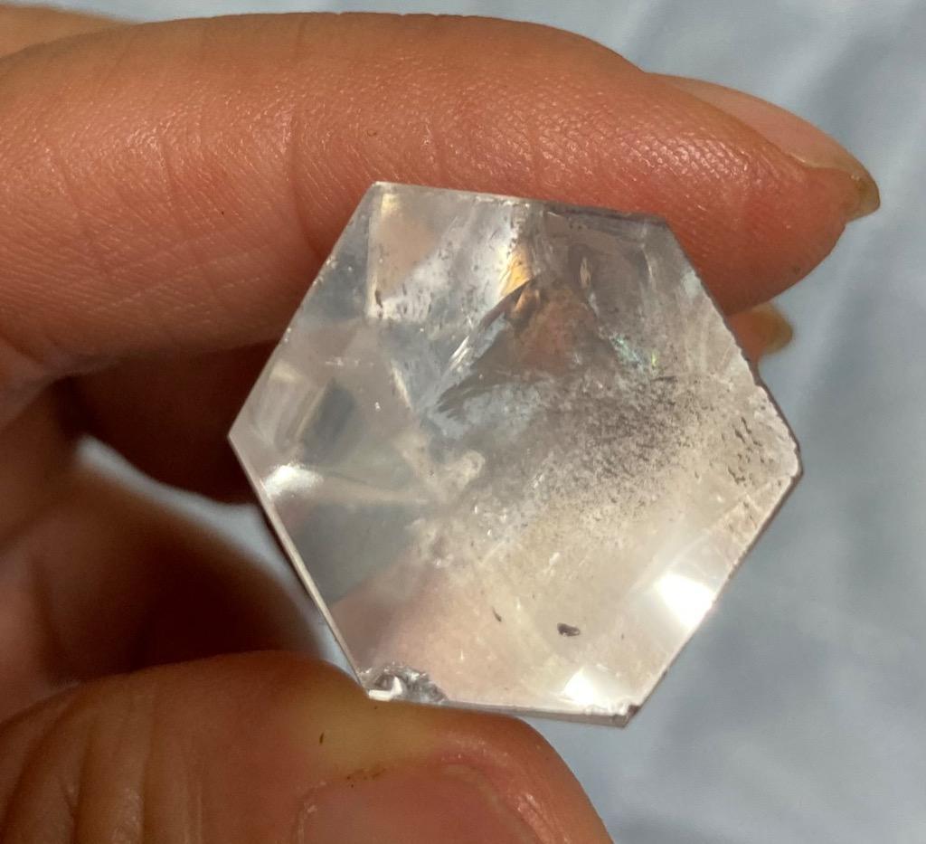 虹入り シトリン ダブルポイント 両剣黄水晶 種類お任せ (約30g~40g