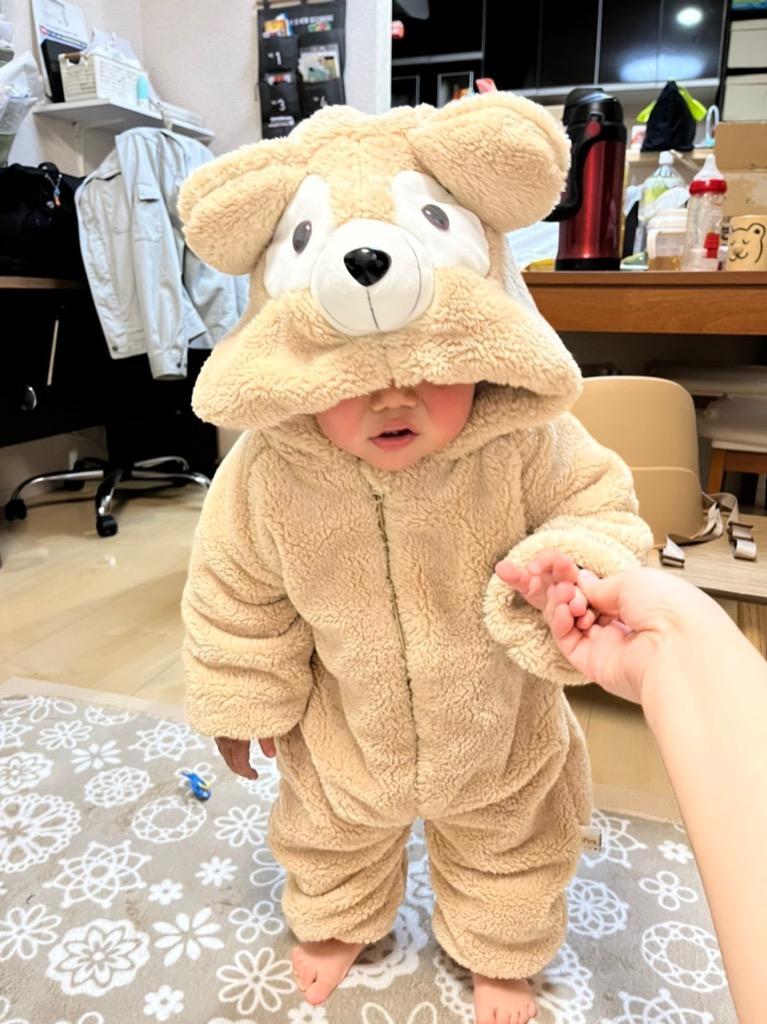 ダッフィー 着ぐるみ 春秋 出産祝い ベビー服 カバーオール