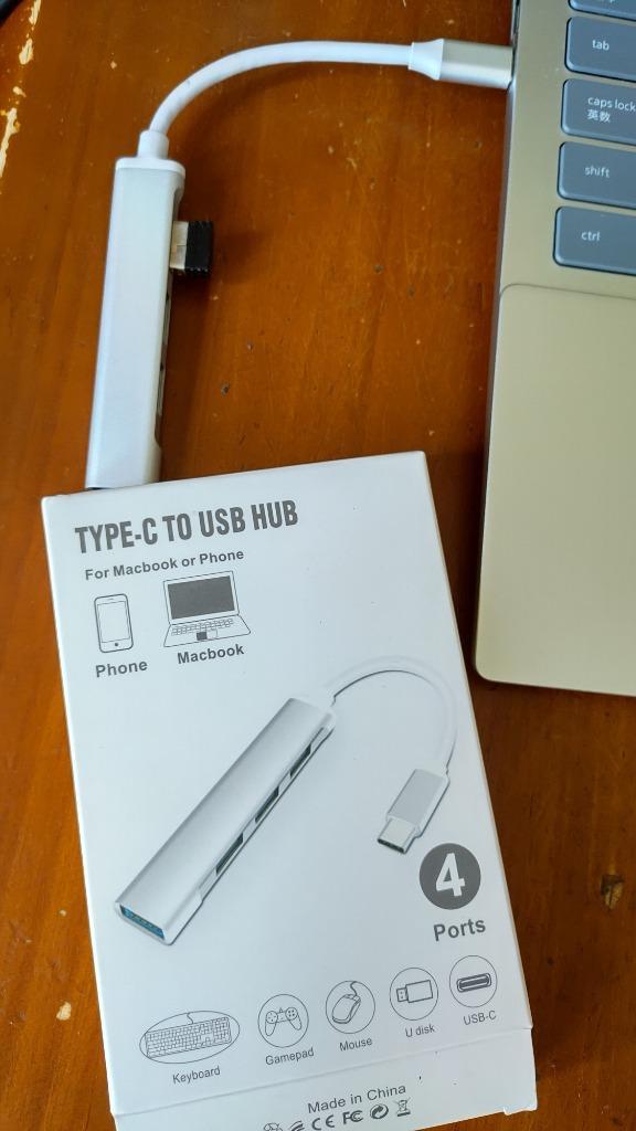 USB ハブ Type-C USB3.0 タイプC 小型 拡張 4ポート 4in1 hub 変換アダプタ アルミ合金製 ノートPC パソコン 充電  TypeC :AA809:優選屋 - 通販 - Yahoo!ショッピング