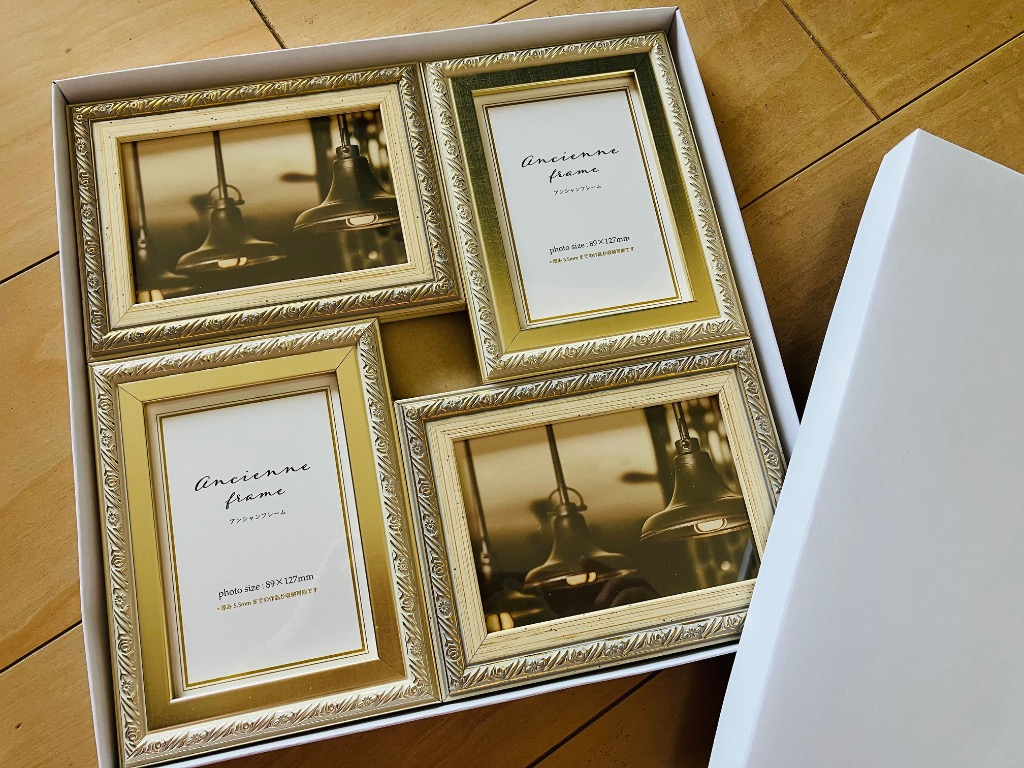 万丈（VANJOH） L判 4面 アンシャンフレーム 壁掛け・卓上兼用 フォト