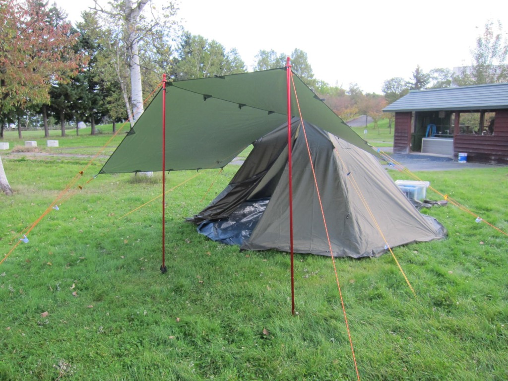 軍幕テント ワンポールテント インナーテント付き タープ