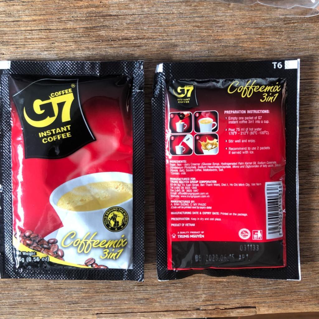 1000円ポッキリ 送料無料 ベトナムコーヒー G7 3in1 20袋入 インスタントコーヒー スティック カフェオレ チュングエン お試し  メール便対応 :TN-G7-2002:ベトナム珈琲豆屋 Yahoo!店 - 通販 - Yahoo!ショッピング