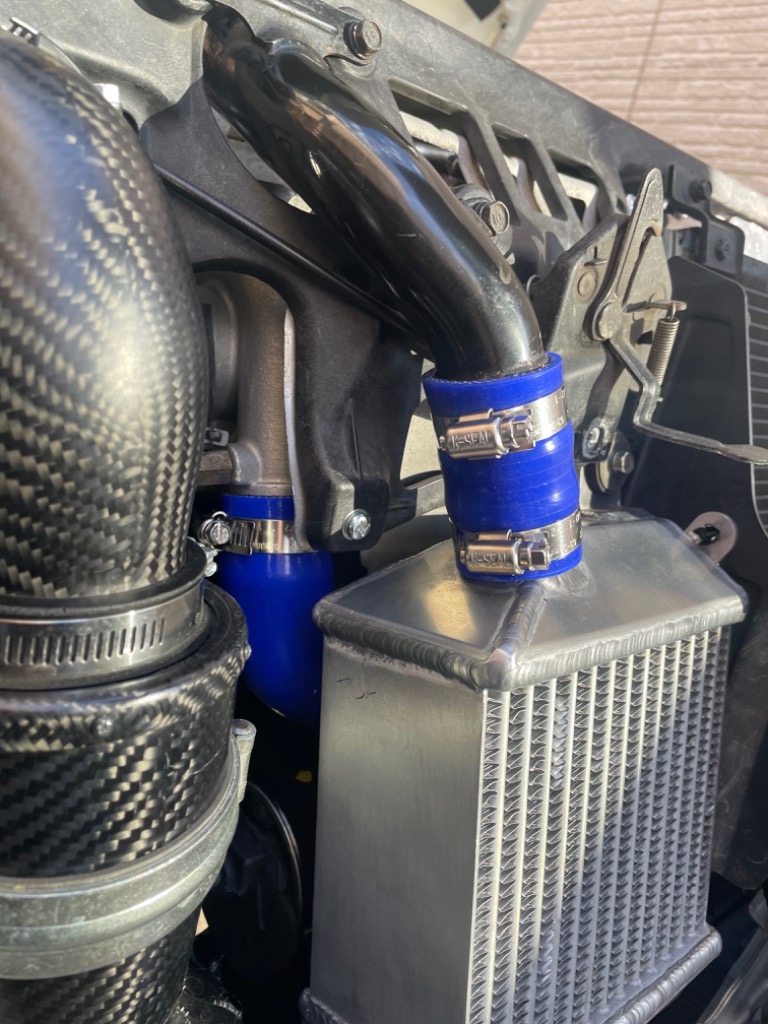 コペン L880K 強化 シリコン製 インタークーラーホース 青 シリコン