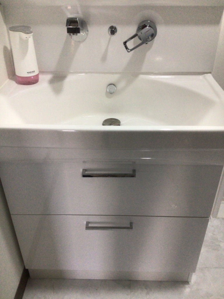 洗面台 おしゃれ 洗面台750 最安値 収納 LED 陶器 シャワー水栓 洗面 