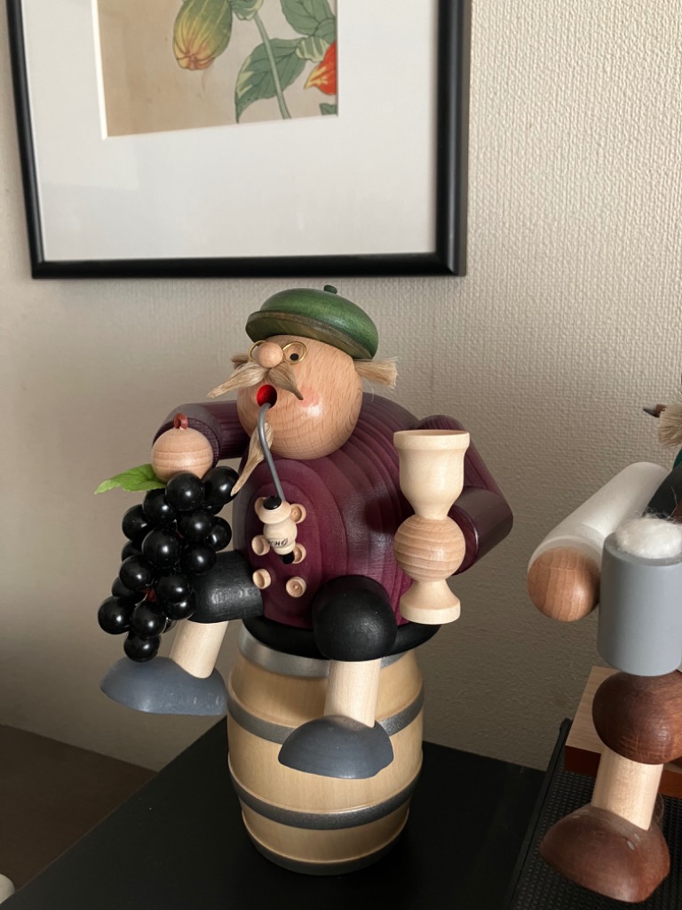 煙だし人形 ワイン醸造家 Wine maker（お香台）ドイツ伝統の