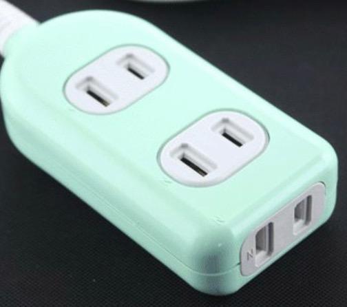 延長コード 5m おしゃれ 3個口カラー コンセントタップ 日本製