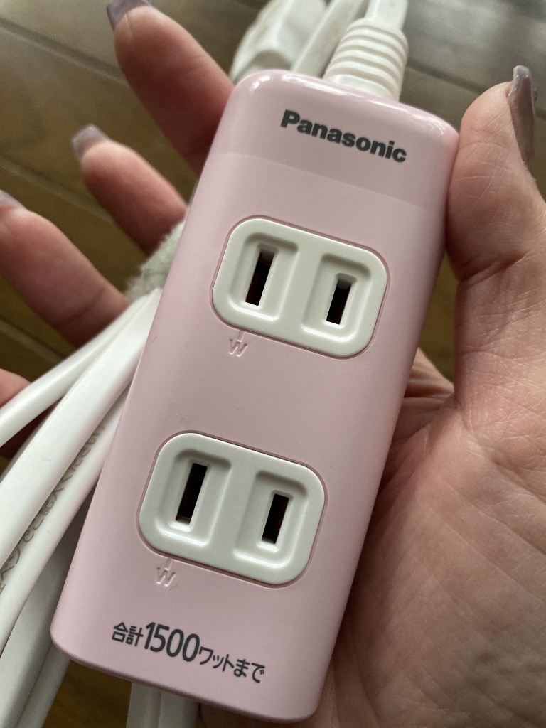 Panasonic 延長コード 2m 3コ口 おしゃれなカラー4色