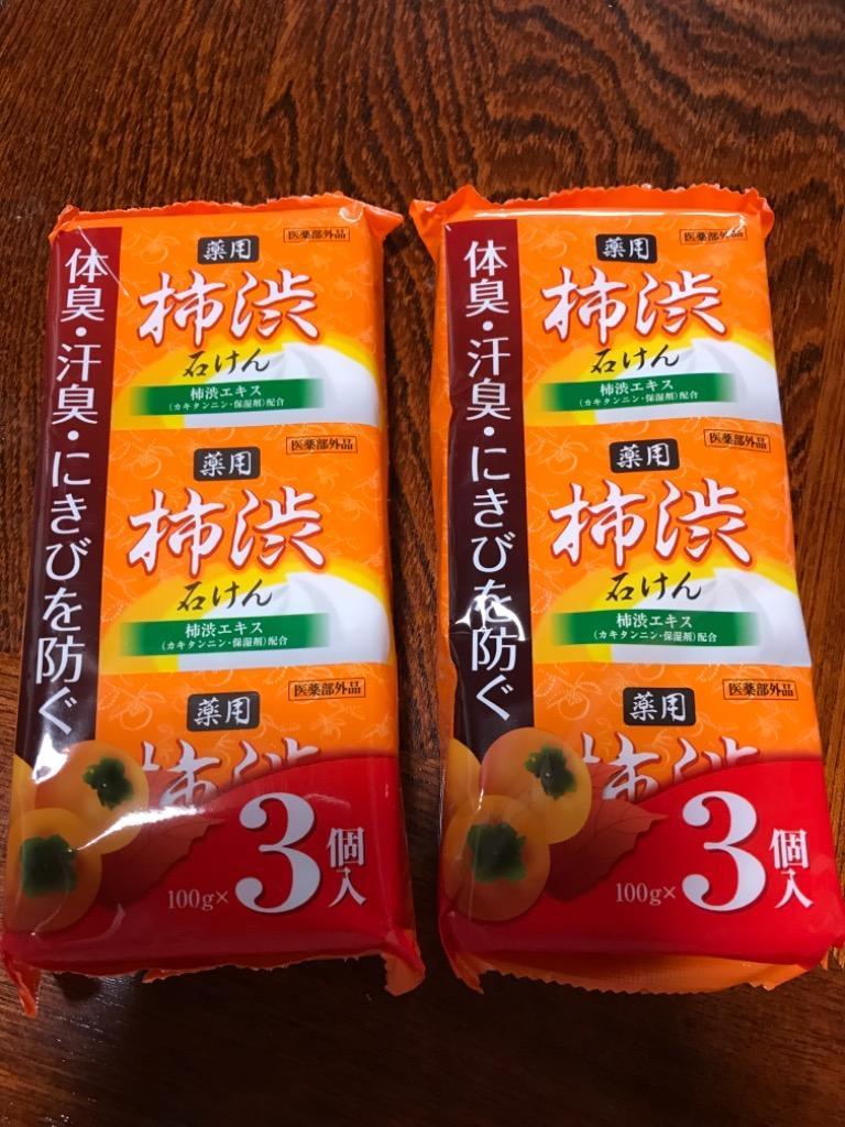 石鹸 柿渋 薬用 医薬部外品 100g 3個入り 2セット 固形石鹸