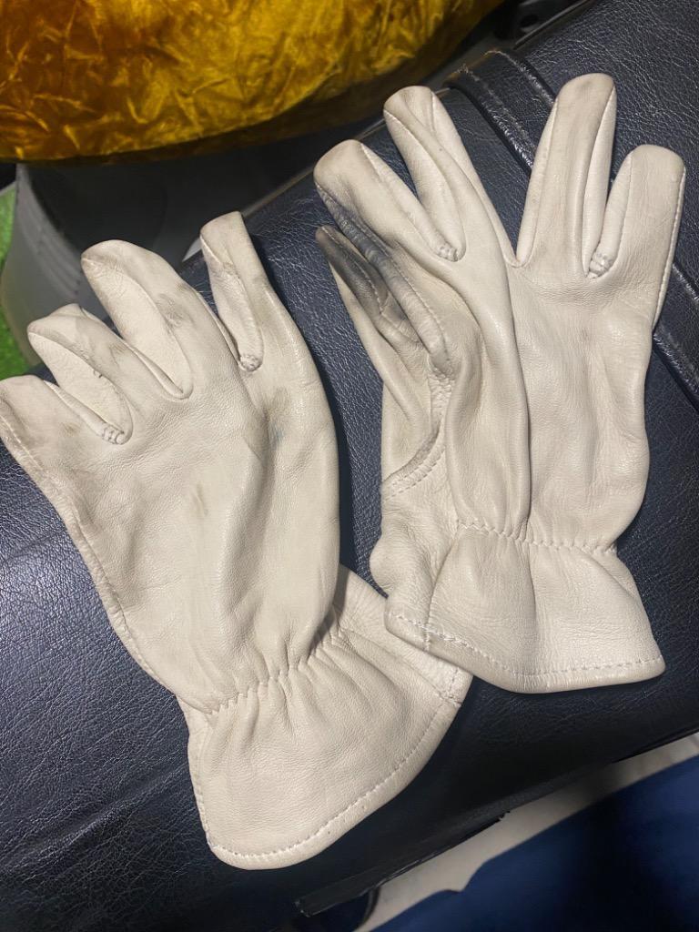 CHURCHILL GLOVE 裏地付 CREAM M チャーチルグローブクリーム白white