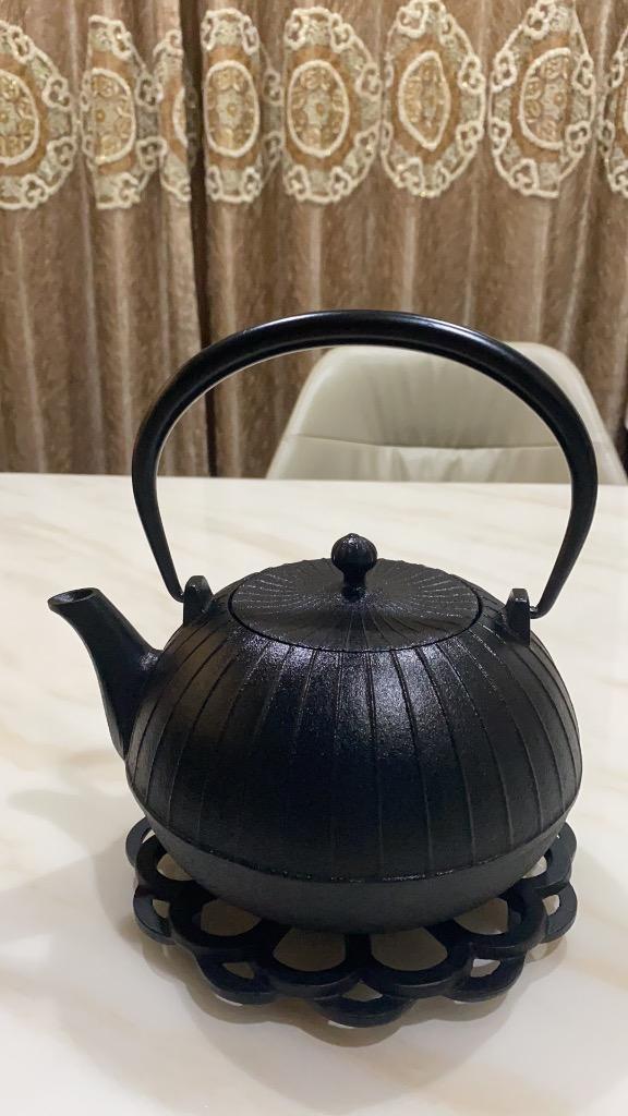 煎茶道具　菊文　鉄瓶　鉄釜　C　7479 煎茶道具菊文鉄瓶鉄釜C7479