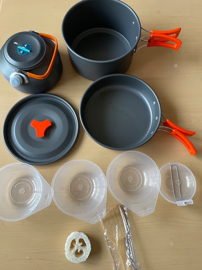 ☆クッカー セット キャンプ用品 アウトドア調理器具 　2～3人 hwg-3set-01.jpg