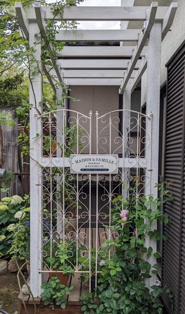 アイアン トレリス（アンティーク調／アイボリー系） 3点セット